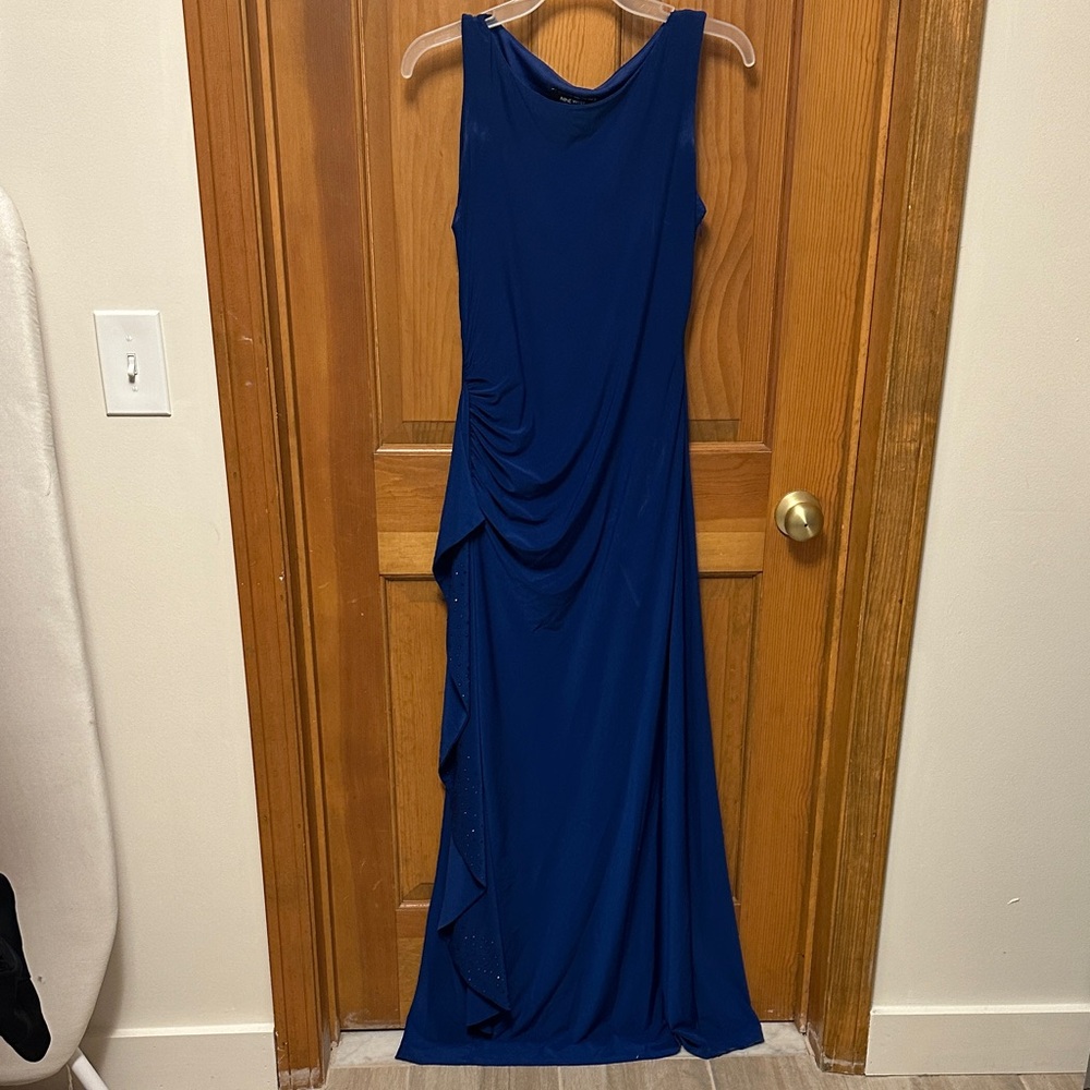 Nine West Sleeveless Royal Blue Maxi Dress